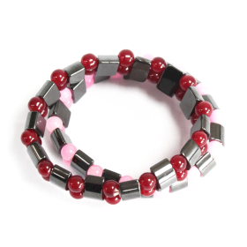 12x Magnetic Bracelets - Gem Colours Range - asst 6 Designs x 2