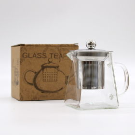 Glass Infuser Teapot - Tower Shape - 350ml - Gift Boxed