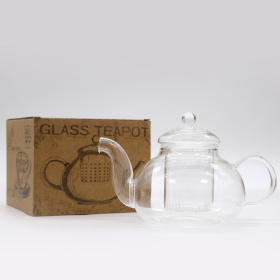 Glass Infuser Teapot - Round Pearl - 800ml - Gift Boxed