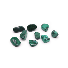 24x Tumble Stones - Malachite Grade SA