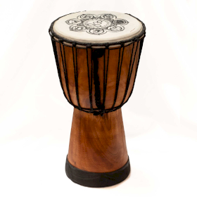 Handmade Wide Top Djembe Drum - 30cm - Damaged