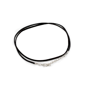 100x Packs Faux Suede Pendant Cords -  2.5mm x 55cm - Black A001