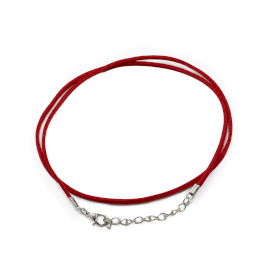 100x Packs Faux Suede Pendant Cords -  2.5mm x 55cm - Red A056