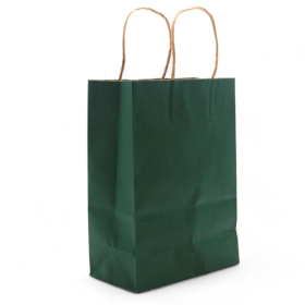 12x Lrg Cord Handle Paper Gift Bag (26x32x12cm) - Green (130g)