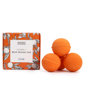 Zesty Vitamin C Bath Bombs Set – Aromatherapy Quartet