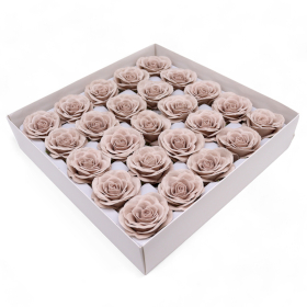 25x Craft Soap Flower - Lrg (7-Layer) Vintage Rose - Somersett Beige