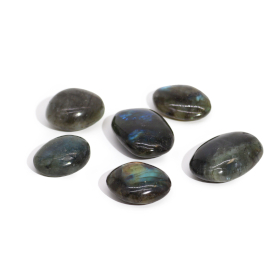 6x Madagascar Labradorite Palm Stones (approx 35-50mm)