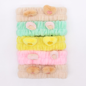 5x Cute Makeup Headbands - Hearts & Ears (assorted)