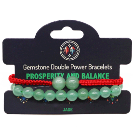 3x Gemstone Double Power Bracelets - Jade