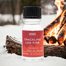 10x Crackling Log Fire Fragrance Oil 10ml