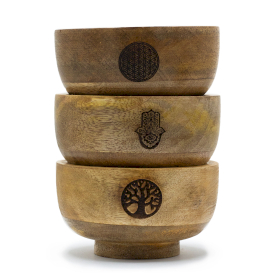 3x Small Ritual Bowl Incense Holder 11x5,5cm - (Assorted -  Esoteric)