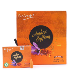 12x Biofresh Backflow Incense Cones (40 cones) - Amber Saffron