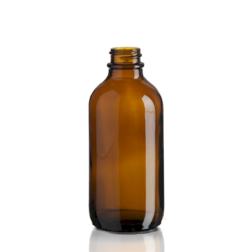 64x 120ml Amber Glass Boston Bottle - No Cap