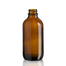 48x 230ml Amber Glass Boston Bottle - No Cap