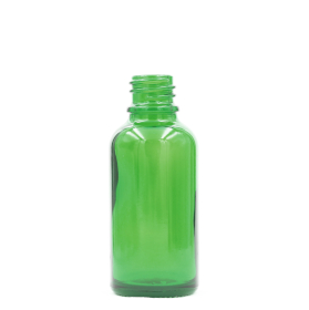 156x 15ml Green Glass Dropper Bottle - No Cap