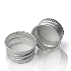 50x Cap for Glass Dropper Bottle - Aluminium Silver