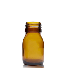 110x 30ml Amber Glass Medicine Bottle - No Cap