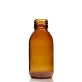 70x 100ml Amber Glass Medicine Bottle - No Cap