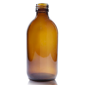 40x 300ml Amber Glass Medicine Bottle - No Cap