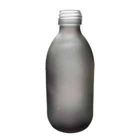 36x 300ml Grey Frosted Glass Medicine Bottle - No Cap