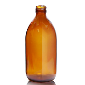 30x 500ml Amber Glass Medicine Bottle  - No Cap