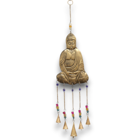 4x Indian Chimes - Lrg Buddha 5 Bell Chimes