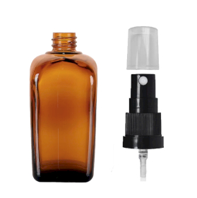 48x 100ml Amber Glass Alchemist Bottle with Atomiser Spray