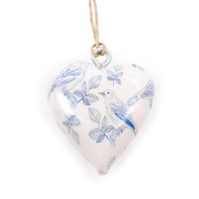 24x Lrg Decor Wood Hearts -  Blue Bird