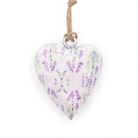 24x Lrg Decor Wood Hearts -  Lavender