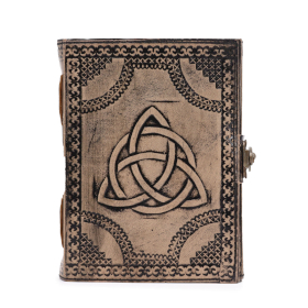 Circle Triquetra - Esoteric Notebook - Red Tan - 200 pages  Stich Edge- 17.5x12.5x3cm