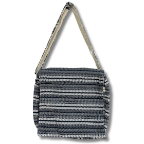 Soft Banjar Laptop Bag - Blue Strips