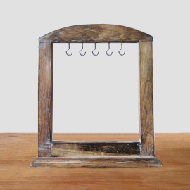 Small Hanging-Things Stand - Dark Wood (30x25cm)