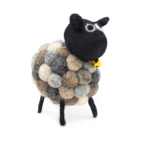 Little Felt Sheep - Multi Greys