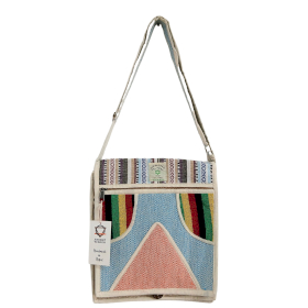 Hemp Laptop Messenger Bag - Triangle