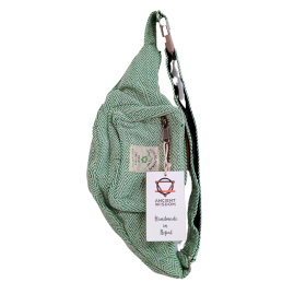 Cotton Hemp Style Belt (or Fanny) Bag - Sage