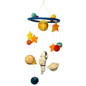 Handmade Felt Mobile - Starman & Planets