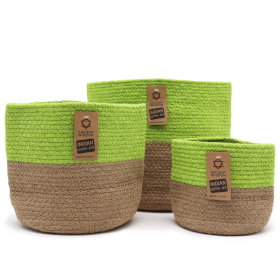 Set of 3 Cotton Rope Storage Baskets - Pistachio