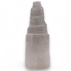 Natural Selenite Tower Lamp - 25 cm