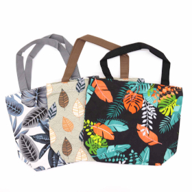 3x Tropical Handy Quick Shop Bag - (3x2 Assorted Designs) - 32x23x10cm