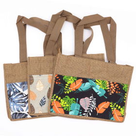 3x Tropical Market Shopping Bag - (3x Assorted Designs) - 40x30x9cm