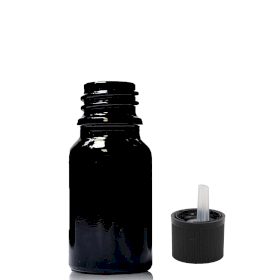 255x 5ml Black Glass Dropper Bottle with Child Resistant Dropper Cap