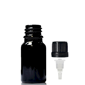 255x 5ml Black Glass Dropper Bottle with Dropper Cap