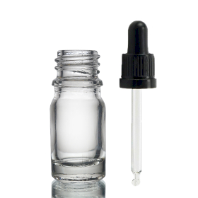 255x 5ml Clear Glass Dropper Bottle  with Clear T/E Pipette