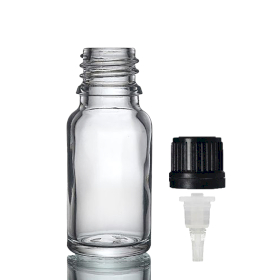 192x 10ml Clear Glass Dropper Bottle with Dropper Cap