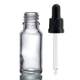 156x 15ml Clear Glass Dropper Bottle  with Clear T/E Pipette