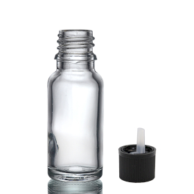 156x 15ml Clear Glass Dropper Bottle with Child Resistant Dropper Cap