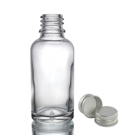 110x 30ml Clear Glass Dropper Bottle with with Aluminium Cap