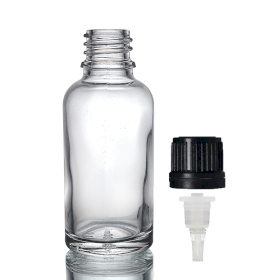 110x 30ml Clear Glass Dropper Bottle with Dropper Cap