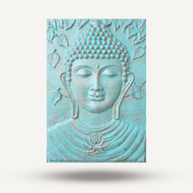 Large Buddha Frame Turquoise Relief - 0.7x1m