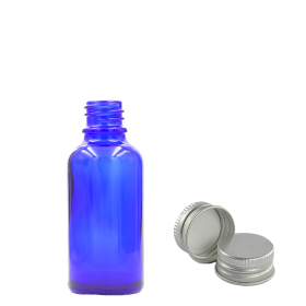 255x 5ml Blue Glass Dropper Bottle with Aluminium Cap